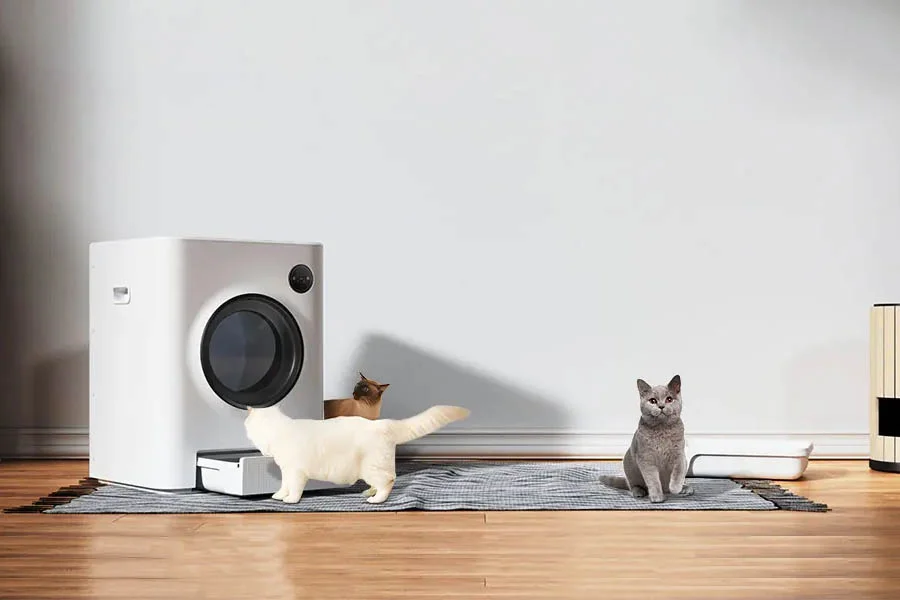 rotating cat litter box